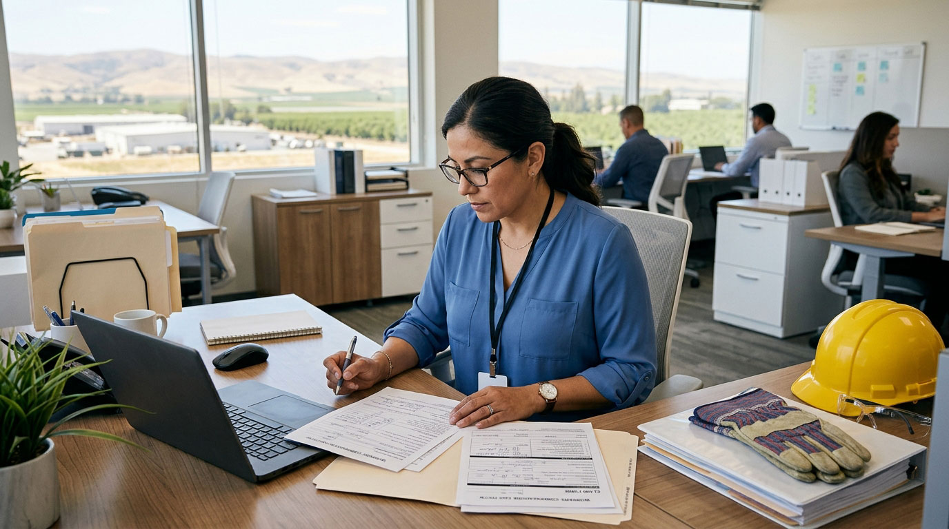 California worker reviewing workers’ compensation information