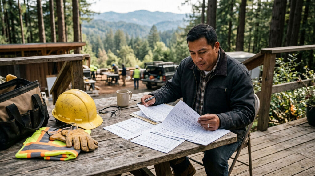 California worker reviewing disability benefit information