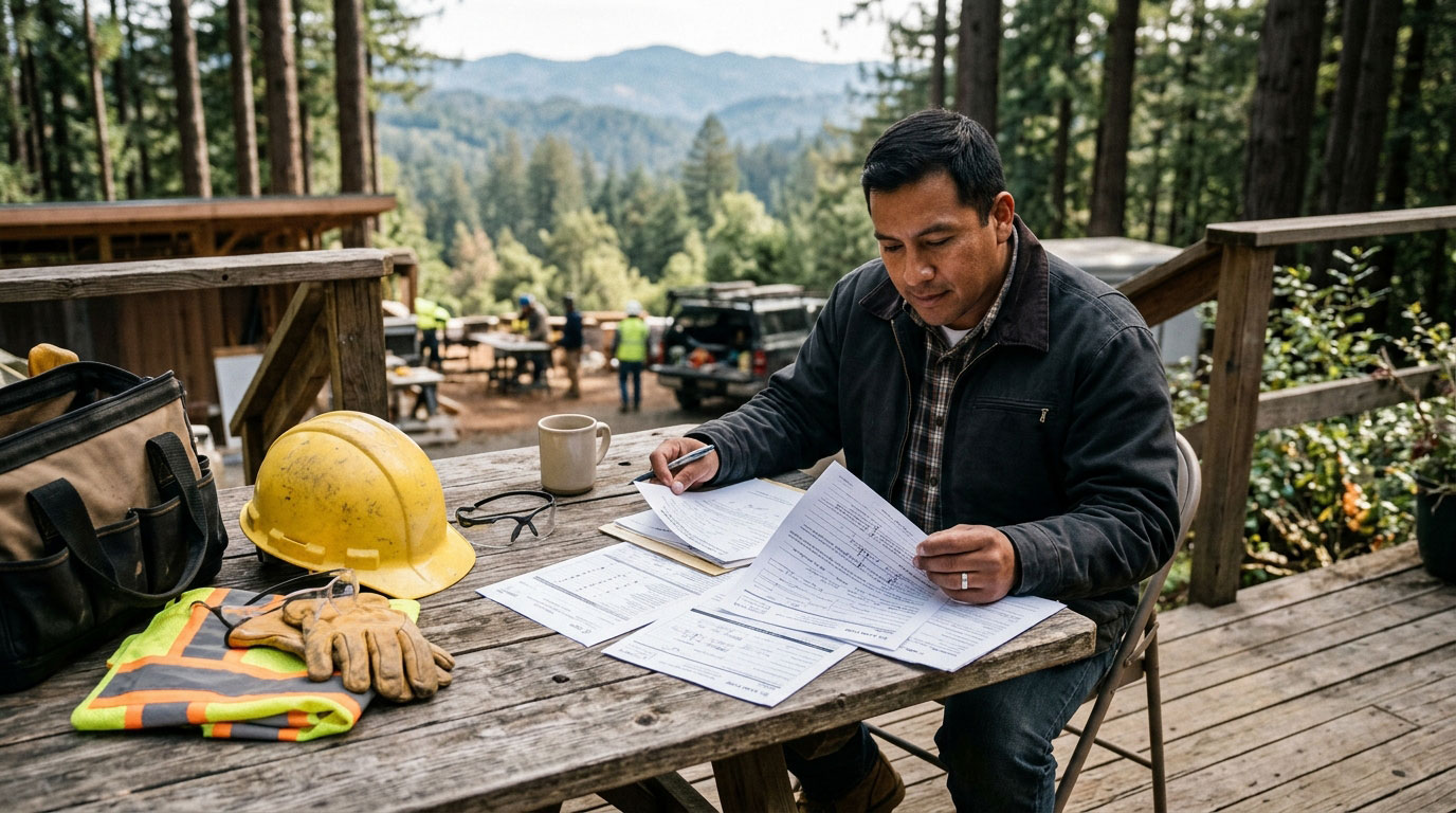 California worker reviewing disability benefit information