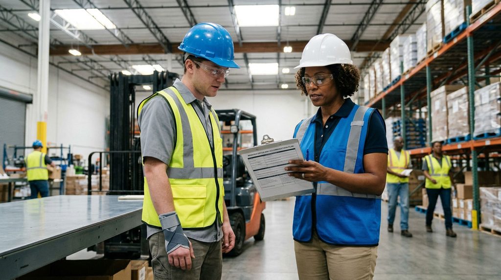 Worker discussing modified duties after permanent impairment